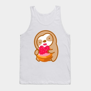 Cute Mini Raspberry Tart Sloth Tank Top